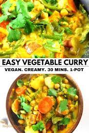 Easy Vegetable Curry With Chickpeas And Coconut Milk Recipe In 2021 Easy Vegetable Curry Indian Dinner Recipes Indian Cooking Recipes