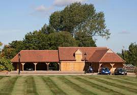 Oak Framed Garage Stables And Home Office Complex Oak Framed Buildings Timber Garage Garage Design