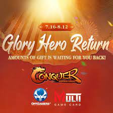 Conquer Online En Glory Hero Return Hero Card Games Glory
