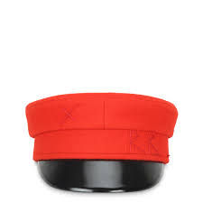 baker boy cap in red wool