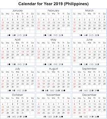 Philippines 2019 Calendar With Moon Phases Calendar Printables September Calendar Printable 2019 Calendar