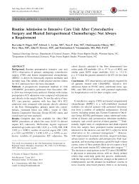 Pdf Routine Admission To Intensive Care Unit After