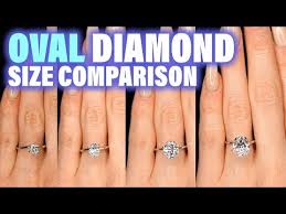 Oval Shaped Diamond Size Comparison On Hand Finger