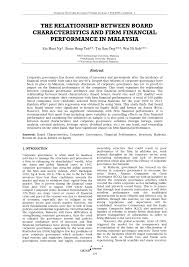 Each audit firm offers a variety of services including tax, accounting, auditing, consulting, and financial advisory to the businesses. Pdf The Relationship Between Board Characteristics And Firm Financial Performance In Malaysia