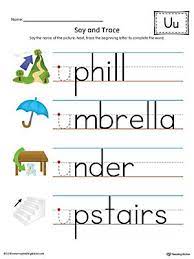 Learn how to write the lowercase letter u. Letter U Review Worksheet Color Sound Words Handwriting Worksheets For Kids Alphabet Worksheets Preschool