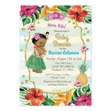 Luau Hawaiian Baby Shower Invitation Hawaiian Baby Showers Baby Shower Invitations Hawaiian Invitations