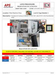 If you find any errors in this procedure, or have suggestions on how to improve it, provide your comments to your supervisor. Lockout Tagout Loto Procedure Writing Services Aps Training And Documentation Consulting For Industry