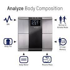 Page 1 electronic bath scales 7009 lithium digital scale with 0.8 lcd readout accurate to 300 lb/136 kg in 0.5 lb/0.2. Silver Distressed Pkg Taylor Body Fat Body Water Bath Scale Bath Bathroom Accessories