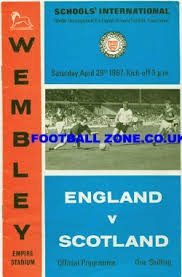 This was the match that cemented the idea of an unofficial championship in the minds of many scottish football fans. England V Scotland 1967 Schoolboys Wembley Cantello Schools International Match 1967 Football Programmes Net Football Programmes For Sale Old Football Memorabilia Manchester United