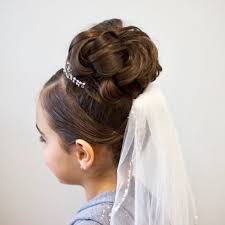 First communion hairstyles for girls. Pin On First Communion