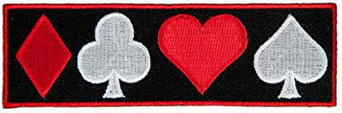 Start date jan 10, 2007. Amazon Com Diamond Club Heart Spade Patch Playing Card Patches Clothing