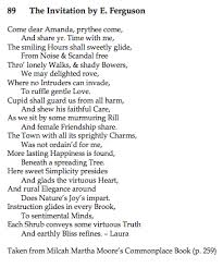 One Of Our Two Poems On Female Friendship Taken From Milcah Martha Moore S Commonplace Book Titled The Invitation Female Friendship Commonplace Book Words