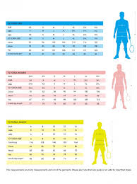 Forza Apparel Size Chart My Badminton Store