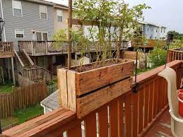 Deck Rail Planter Box Succulent Box Rustic Wooden Railing Planter Tomatoes Flowers Outdoor Garden Vegetables Railing Planter Box Deck Railing Planters Railing Planters Sloped Garden