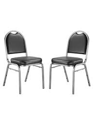 Vinyl stack chairs are ideal for breakrooms, lunchrooms, guest seating and more. Set Of 2 Stacking Chairs Black Vinyl Office Depot