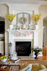 Adventures In Decorating Styling Our Spring Mantel Spring Easter Decor Spring Home Decor Diy Easter Decorations