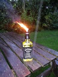 How To Make A Tiki Torch From A Bottle Of Jack Daniels Jack Daniels Bottle Tiki Torches Jack Daniels