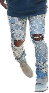 balmain custom embellished jeans as seen on kanye west embellished jeans embellished denim denim fashion