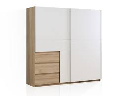 Calisto Kleiderschrank Mit Schubkasten Material Dekorspanplatte Weiss Eiche Biancofarbig