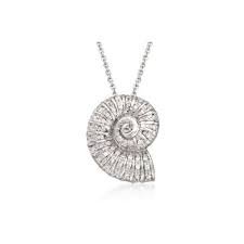 Roberto Coin Tiny Treasures 18ct T W Diamond Seashell Necklace 18 Seashell Necklace Roberto Coin Tiny Treasures Roberto Coin Jewelry