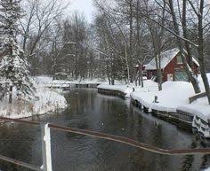 Beautiful Pic Of Creek In Curtis Mi Looks Great With The Red Boathouse Now It S A Antique Shop Mackinac Bridge Places To Travel House Boat
