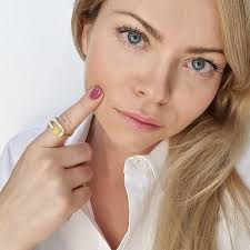 Sterling silver gold plated amber ring