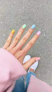 Multicolour Nails Short Acrylic Nails Designs Best Acrylic Nails Solid Color Nails