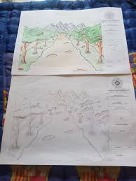 Perspektif Pohon 1 Titik Hilang Gambar Pensil Pohon Gambar