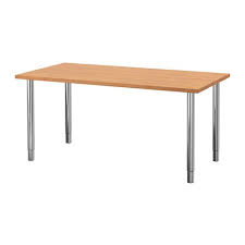 Gerton Beech Chrome Plated Table 155x75 Cm Ikea Ikea Solid Wood Ikea Chrome