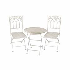 Iron bistro wrought table and chairs cast iron bistro wrought iron table and chairs patio set chaise lounge iron chairs. Charles Bentley Wrought Iron Bistro Set White Wilko
