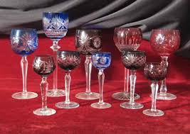 The glass cutters usually give several. Lot 57 Ten Piece Bohemian Glass Cut To Clear Stems