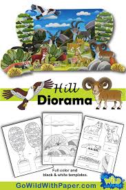 Hill Diorama Project Animal Habitat Activity Template Habitat Activities Animal Habitats Diorama