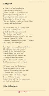 Teddy bear, teddy bear traditional children's song jack hartmann. Teddy Bear Poem By Robert William Service