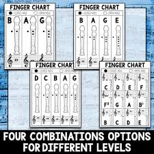 Free Black White Recorder Fingering Charts