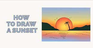 Pen sunset art art sketchbook. How To Draw A Sunset Really Easy Drawing Tutorial