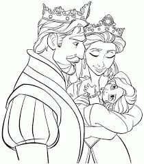 Rapunzel is a fairytale disney princess with long golden hair. Tangled Flynn Rider And Rapunzel Coloring Page Coloring Library