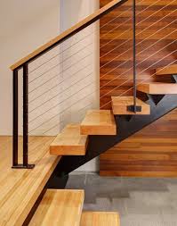 Here is a look at the main types of deck railings and railing systems that you can use with some additional information. Two Volume House On A Fieldstone Wall Wood Railings For Stairs Staircase Design Stair Railing Design