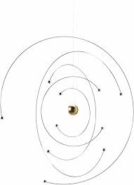 amazon com niels bohr atom model hanging mobile 9 inches steel handmade in denmark by flensted hanging mobile atom model niels bohr