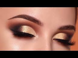 glam gold smokey eye makeup tutorial
