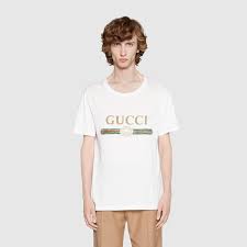 The interlocked double gs, which is a form of monogram, represents the initials of the founder, guccio. White Washed Cotton Jersey Oversize T Shirt With Gucci Logo Gucci Us
