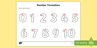 Most printable lined paper or ruled paper can have different line heights. Writing Numbers 1 10 Tracing Activity Eylf Resources