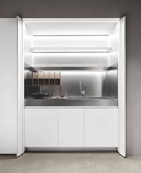 Dihl shelving for kitchen cabinets rack stainless steel, 12h x 40w x 40d cm. Convivium Built In Table Products Arclinea