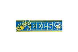 Australian> eps logo> football club> national rugby league. Dick Smith Parramatta Eels Nrl Logo Car Bumper Sticker 300mm X 75mm Toys Hobbies Action Figures Sports