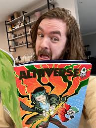 Just a quirky little guy 🥸 reading his own comic! I can't believe what  happens to THAT character...