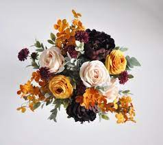 Wedding Bouquet Wedding Flowers Bridal Flowers Yellow Etsy Fall Wedding Flowers Yellow Bouquets Fall Bouquets