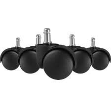 Originalrollen der großen markenhersteller haben oft eine sehr hohe verarbeitungsqualität und passen auch optisch zum design des bürostuhls. Finebuy 5er Set Rollen Fur Burostuhl Fb52419 Schwarz Drehstuhlrollen Stift 11 Mm Weichbodenrollen Durchmesser 50 Mm
