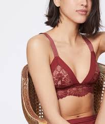 Triangle Sans Armatures En Dentelle Florale Etam Soutien Gorge Porte Jarretelles Soutien Gorge Triangle