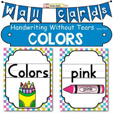 October 21, 2021 october 21, 2021. Free Color Wall Cards Handwriting Without Tears Style Font By Print Path Ot