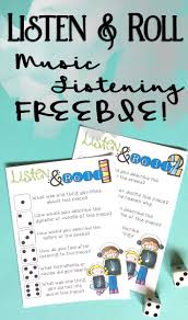 Listen Roll Music Listening Freebie Elementary Music Activities Elementary Music Teacher Elementary Music Education