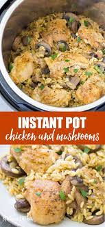 Instant Pot Chicken And Mushrooms Instant Pot Chicken Thighs Recipe Instant Pot Recipes Chicken Pressure Cooker Recipes Chicken